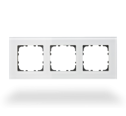 MDT skleněný rámeček 3násobný, 55x55 mm, bílý