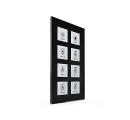 Skleněné KNX 8tlačítko Plus, černá, teplotní čidlo