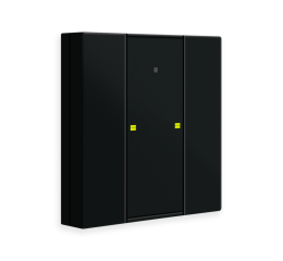 KNX 2tlačítko Plus, měření teploty, matná černá