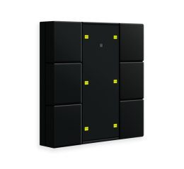 KNX 6tlačítko Plus, měření teploty, matná černá