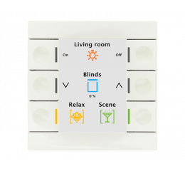 KNX ovladač Smart 86 s barevným displejem, plast, bílá, měření teploty