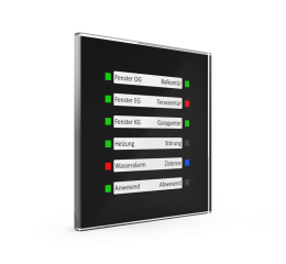 KNX skleněný LED indikátor, černá
