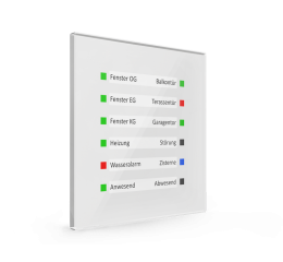 KNX skleněný LED indikátor, bílá