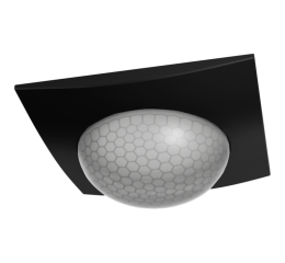 KNX čidlo přítomnosti 360°, 4 Pyro, regulace na konstantní osvit, matná černá