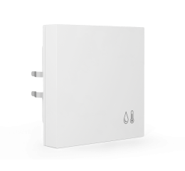 KNX čidlo teploty a vlhkosti vč. regulátoru, 63x63 mm, lesklá bílá