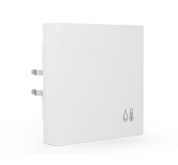 KNX čidlo teploty a vlhkosti 63x63 mm, lesklá bílá