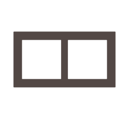 Deep dvojitý fenix rámeček, otvory 60x60 mm, provedení Cocoa Orinoco