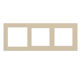 Deep 3násobný rámeček, otvory (60x60 | 55x55 | 55x55), provedení Beige Luxor