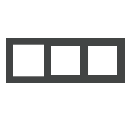 Deep 3násobný rámeček, otvory (60x60 | 55x55 | 55x55), provedení Grey Bromine