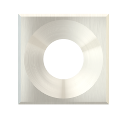 Square magnetic plate for Schuko, French, Israeli power socket ERA series Metal Steel Brushed