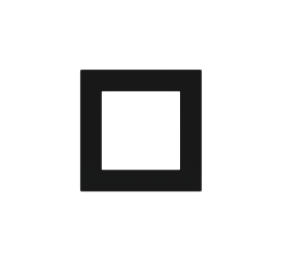 Deep plastový rámeček, otvor 55x55 mm, barva Intense Black (GAE)