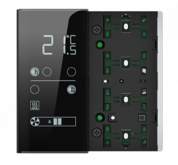 Termostat ER2, měření teploty, indikační LED modrá/zelená