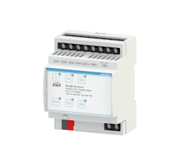 KNX stmívač 12–48 V, 4 kanály, TunableWhite, na DIN lištu