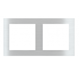2násobná kovová deska, otvory 55x55 mm, provedení Aluminum (GBQ)