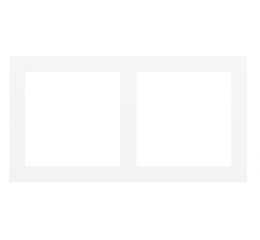 2násobná plastová deska, otvory 60x60 mm, barva Ice White (GAA)