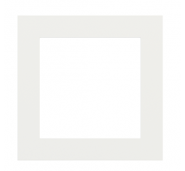 Fenix čtvercová deska, otvor 55x55 mm, provedení White Malé