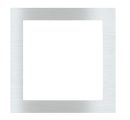 Kovová čtvercová deska, otvor 60x60 mm, provedení Aluminum (GBQ)