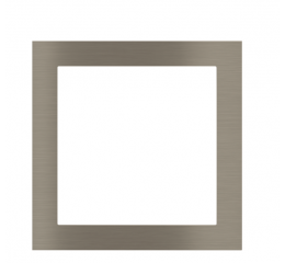 Kovová čtvercová deska, otvor 60x60 mm, provedení Nickel (GBR)