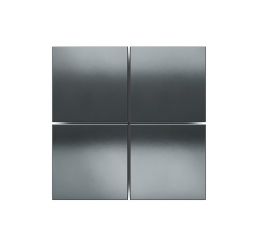 Čtvercové hmatníky Metal HT (4 ks), provedení Black Metal