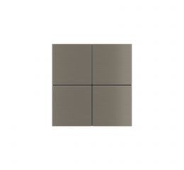 Kovové čtvercové hmatníky (4 ks), provedení Nickel (GBR)