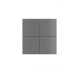 Kovové čtvercové hmatníky (4 ks), provedení Titanium (GBS)