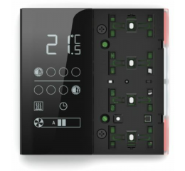 Termostat EQ2, měření teploty a vlhkosti, indikační LED červená/bílá, verze NF