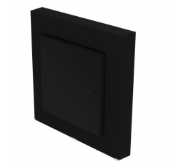 Heatit Z-Push Bateriový vypínač 2–6 tlačítek, Z-Wave, černý