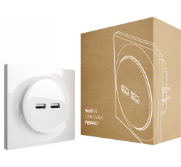 Walli USB zásuvka, lesklá bílá