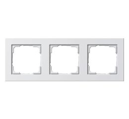 Rámeček 55x55 mm 3násobný, lesklá bílá