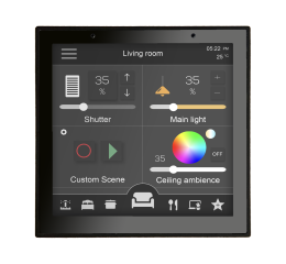 4" dotykový panel, KNX, LAN/WiFI, černý