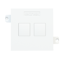 Deska pro systém keystone, pro 2 konektory, nelakovaná Raw White