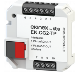 Modul pod vypínač 4 vstupy (bezpotenciálové nebo NTC), funkce termostatu