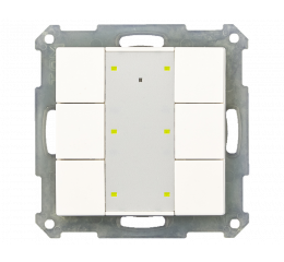 KNX RF+ 6tlačítko vč. aktoru, lesklá bílá