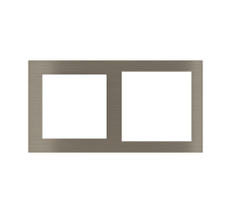 2násobná kovová deska, otvory 55x55 + 60x60 mm, provedení Nickel (GBR)