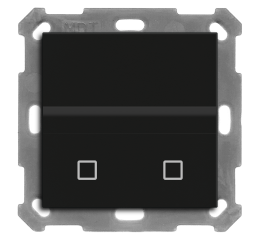 Pohybové čidlo 55x55 mm, 2 tlačítka, měření teploty, matná černá