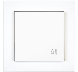 KNX čidlo teploty a vlhkosti, 55x55 mm, lesklá bílá