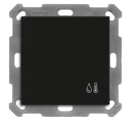 KNX čidlo teploty a vlhkosti, 55x55 mm, matná černá