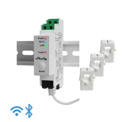 Shelly Pro 3EM 120 A, měřič spotřeby vč. 3 svorek 120A, WiFi, LAN