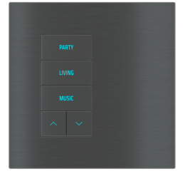 Vypínač 20venti, 5 podsvícených tlačítek vlevo, senzor přiblížení, měření teploty