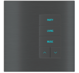 Vypínač 20venti, 5 podsvícených tlačítek vpravo, senzor přiblížení, měření teploty