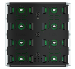 Univerzální tlačítko OMNIA, bezpotenciálový kontakt, bílé LED, provedení NF