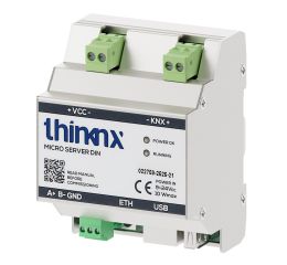 KNX server thinknx MicroDIN, montáž na DIN lištu