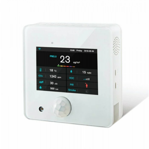 MCOHome Čidlo kvality vzduchu (teplota, vlhkost, CO2, PM2.5, …)