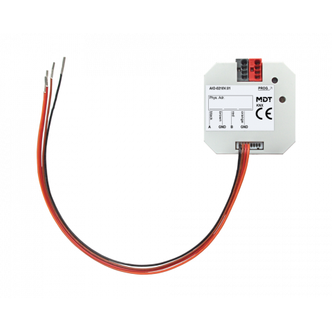 Analogový aktor 2x 0–10 V (vstup nebo výstup), montáž pod omítku