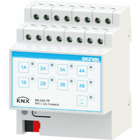 Modul 8 bezpotenciálových vstupů (z toho až 4 NTC s funkcí termostatu), 4M