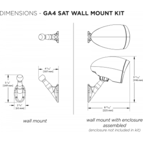 Montáž na zeď pro satelitní repro GA4