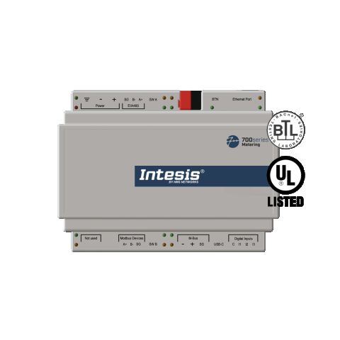 Intesis brána měřice (M-Bus, Modbus, pulzy) na Modbus, KNX či BACnet (do 10 zař.)