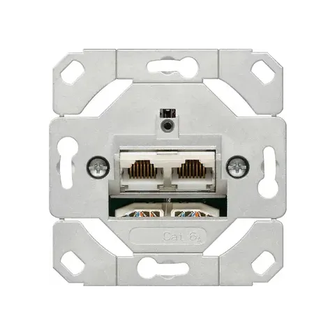 Zásuvka pro 2x LAN, Cat6A