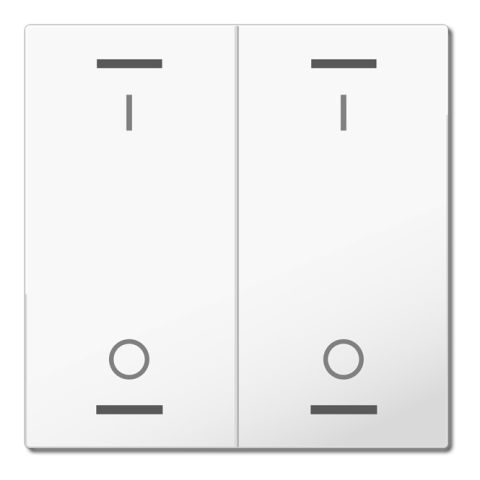 MDT hmatník pro KNX 2tlačítko 63, studiová lesklá bílá, spínač