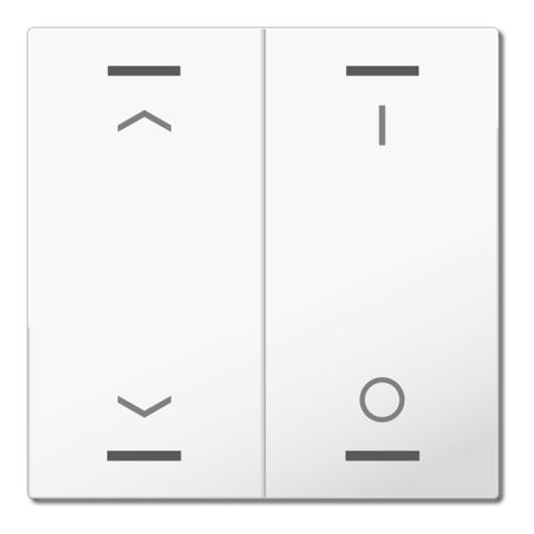 MDT hmatník pro KNX 2tlačítko 63, studiová lesklá bílá, žaluzie a spínač